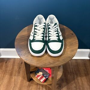 Vans Classic Green and White Shoes